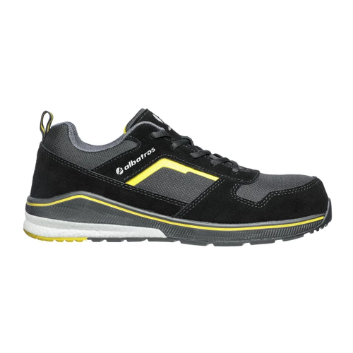 CHAUSS DE SECU BASSE NOIR/JAUNE TIGE CUIR GRAINE S3 ESD REF.64760