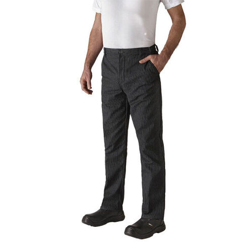 PANTALON CUISINE TIMEO PC RAYE NOIR/BLANC