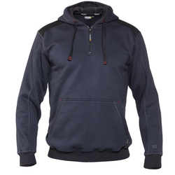 SWEAT A CAPUCHE INDY CP+RENFORT CANVAS MARINE/NOIR