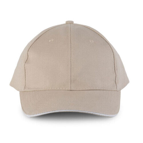 CASQUETTE KARIBAN ORLANDO BEIGE/WHITE COTON BROSSE R&eacute;f : KP011