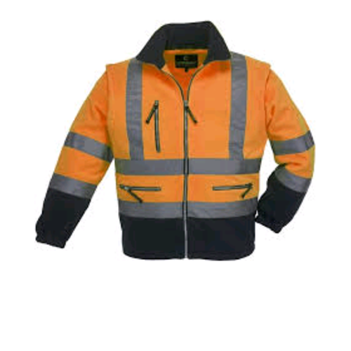 VESTE POLAR STATION HV MANCH.AMOVIBLES MARINE/ORANGE FLUO 7PSTO