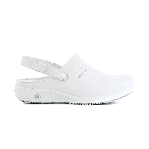 SABOT DORIA/DANY CUIR SOUPLE A BRIDE BLANCHE R&eacute;f: WHT