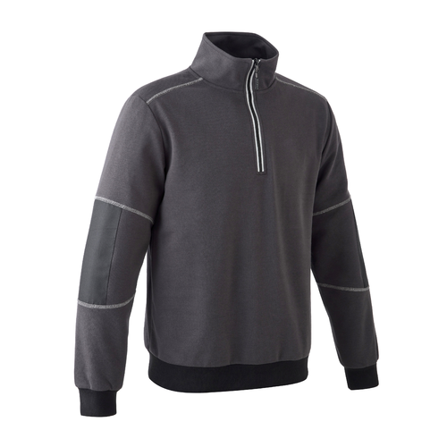 SWEAT SHIRT ORCKA COL ZIPPE 2COUCHES MOLLETON COTON/POLY 310GR RF.5ORC