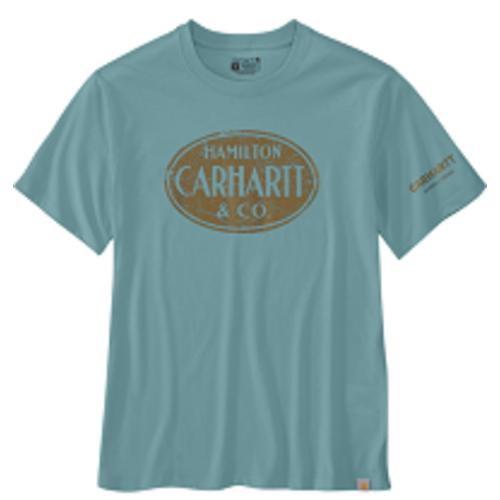 T-SHIRT LOGO GRAPHITE POITRINE SUMMER BLUE 230GR REF.106774