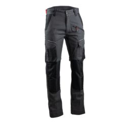 PANTALON COSMOS GRIS/NOIR MULTIPOCHES STRETCH + POCHE GENOUX PANTALON COSMOS GRIS/NOIR MULTIPOCHES STRETCH + POCHE GENOUX
