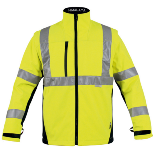 VESTE SOFTSHELL HIMALAYA HV JAUNE MANCHE AMOVIBLE REF.BLOUSHIMAL1JM