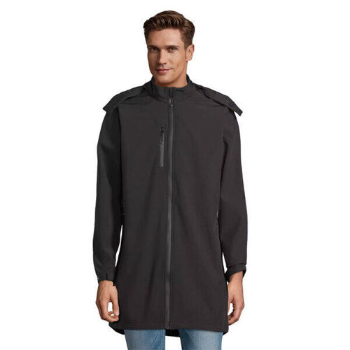 MANTEAU LONG SOFTSHELL HOMME POLYESTER RECYCLE/ELASTHANNE REF.03793