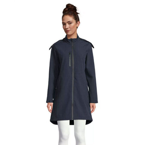 MANTEAU LONG SOFTSHELL FEMME POLYESTER RECYCLE/ELASTHANNE REF.03794