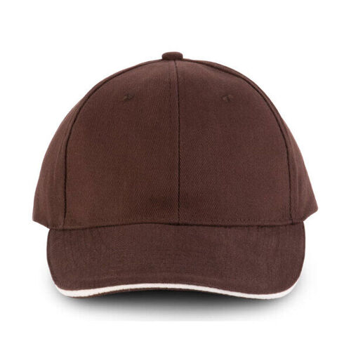 CASQUETTE KARIBAN ORLANDO CHOCOLAT/BEIGE COTON BROSSE R&eacute;f : KP011
