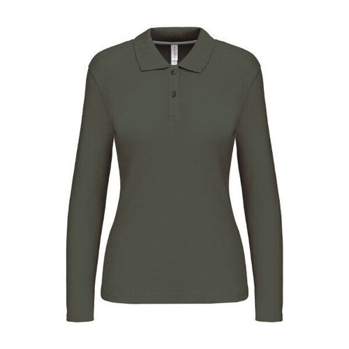 POLO FEMME ML COTON COULEUR R&eacute;f : K244