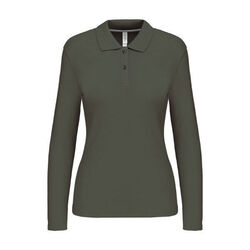 POLO FEMME ML COTON COULEUR R&eacute;f : K244