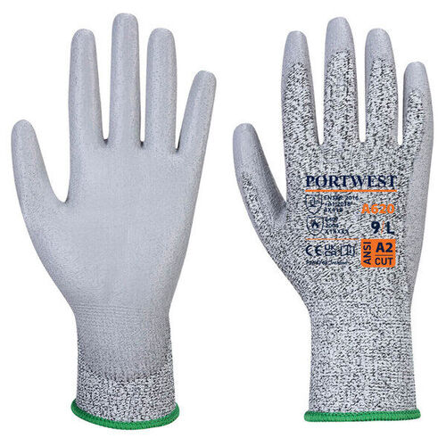 GANT GRIS SANS COUTURE PAUME ENDUITE PU JAUGE 13 COUPURE B REF.A620