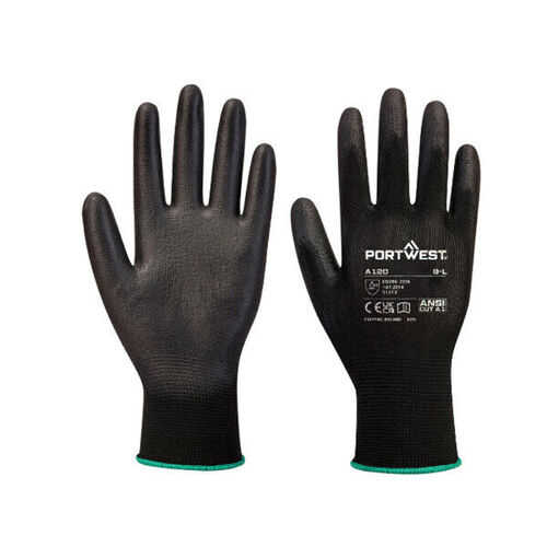 GANT DE MANUTENTION NYLON NOIR ENDUIT PU R&eacute;f : A120