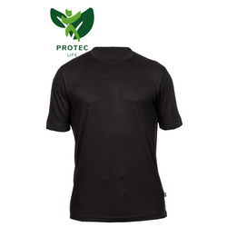 T SHIRT TAIGA MC NOIR COL ROND 60% LYOCELL 40% POLYESTER RECYCLE 180GR