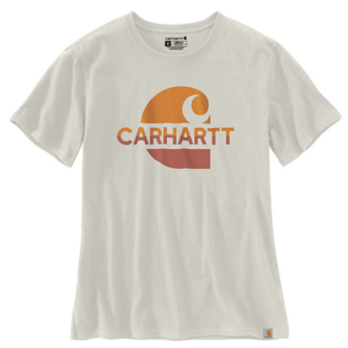 T-SHIRT FEMME MANCHE COURTES LOGO POITRINE 230GR REF.105738