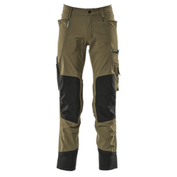PANTALON BLANC  AVEC POCHES GENOUILLERES POLYAMIDE/ELAS 235GR REF.17179-311