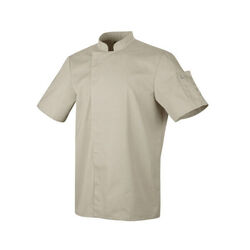 VESTE CUISINE NERO PC MC ECRU