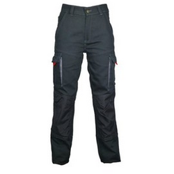 PANT TYPHON PLUS NOIR/GRIS PG CANVAS � POLYESTER COTON 65/35 FABIAN REF.01TYN+