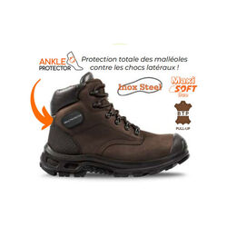 CHAUSSURE DE SECU HAUTE ESD S3 AN SC CI LG FO SR PROTECTION MALLEOLES REF E-BAT