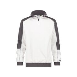 SWEAT BI-COLORE BLANC/GRIS BASIEL