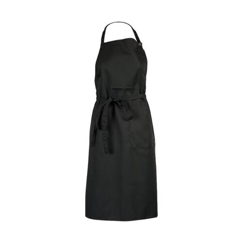 TABLIER A BAVETTE LOTI NOIR PC 65/35 COU REGLABLE