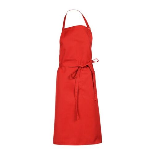 TABLIER A BAVETTE LOTI ROUGE PC 65/35 COU REGLABLE
