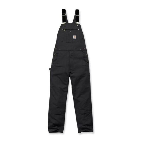 SALOPETTE A BRETELLES EN COTON DUCK NOIR REF.102776-001