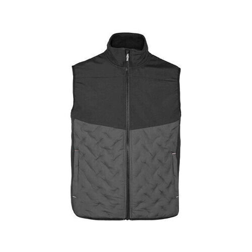 GILET MATELASSE SOFTSHELL E-CHILL GRIS/NOIR 100% POLYESTER 170GR