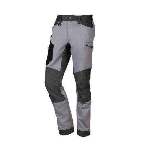PANTALON E-STRETCH 4 WAY GRIS/NOIR RENFORT GENOUX COTON/POLY 275GR
