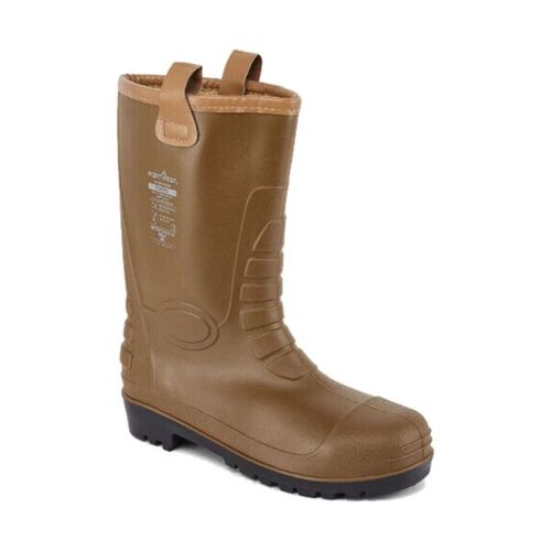 BOTTE DE SECURITE NEPTUNE MARRON FOURREE  PVC/NITRIL S5 REF.FW75