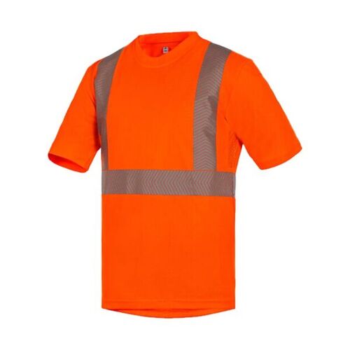 T SHIRT AKTI MC ORANGE FLUO MAILLE PIQUEE ANTIBACTERIEN 100% POLYESTER