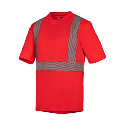 T SHIRT AKTI MC ROUGE FLUO MAILLE PIQUEE ANTIBACTERIEN 100% POLYESTER